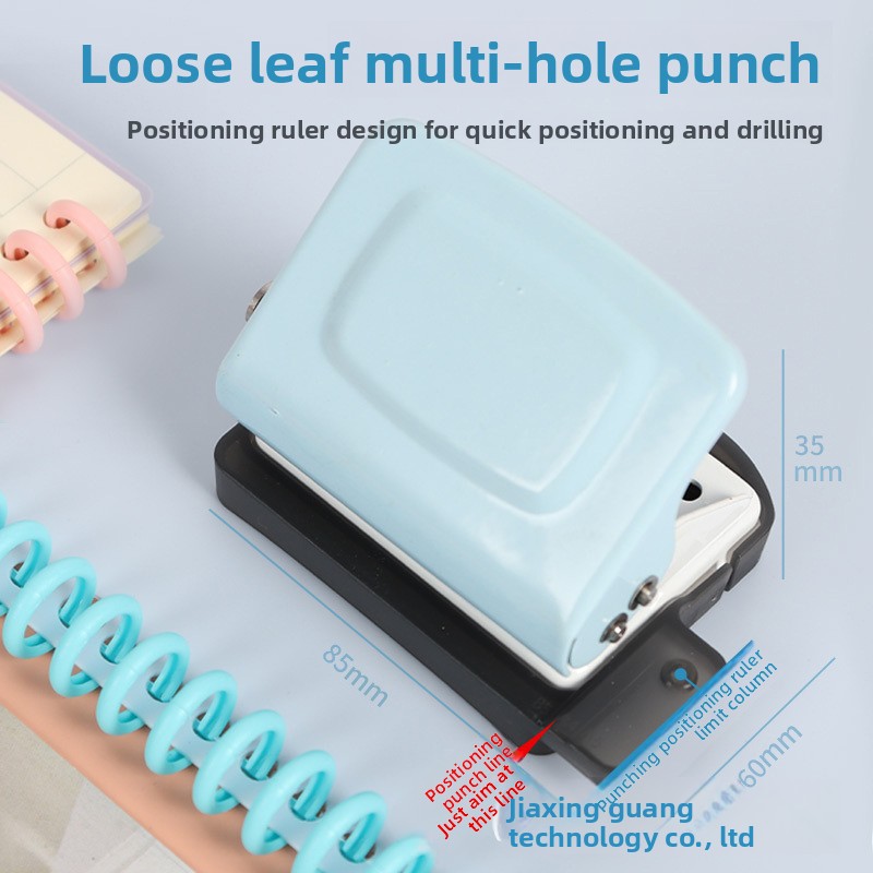 Binding Machine Comb - 6穴ミニクリエイティブ小型穴あけパンチ、ハンドブックルーズリーフ穴あけパンチ、学生手作りDIY穴あけパンチ、製本機
