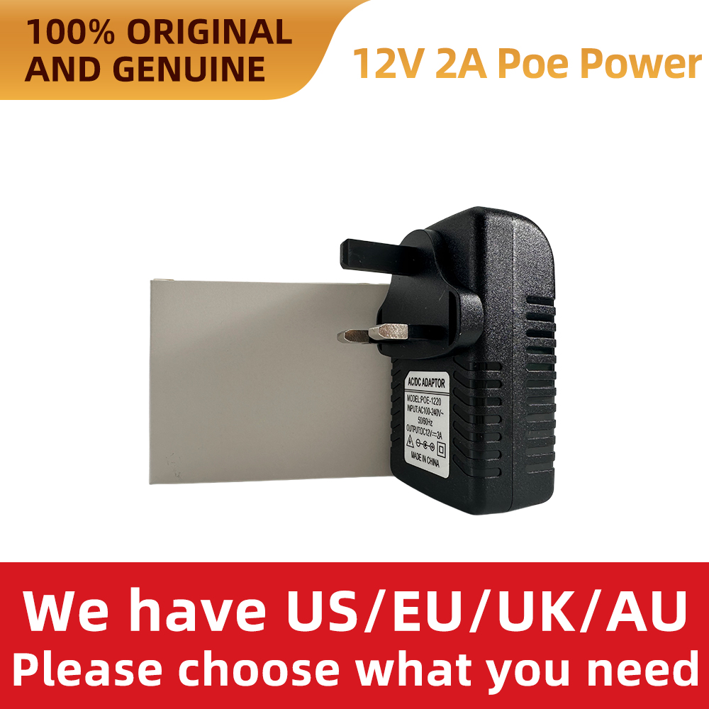 Power Over Ethernet - 12V 2A PoEインジェクター、24W、10/100Mbps、CCTV IPカメラ、アクセスポイント、ブリッジ、ゲートウェイ用のPoE（Power over Ethernet）アダプター。米国、EU、オーストラリア、英国のプラグを選択可能。