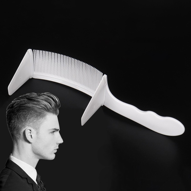 Binding Machine Comb - 1 個の新しいプロフェッショナル理容室ヘアカット湾曲位置決めコーム耐熱フラットトップコーム本物の髪のかつらに特化