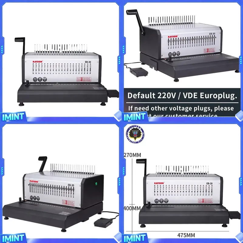 Binding Machine Comb - レイソン EB-30 高品質電動ペーパーコンビネーションバインダー カスタマイズ可能な紙製本機
