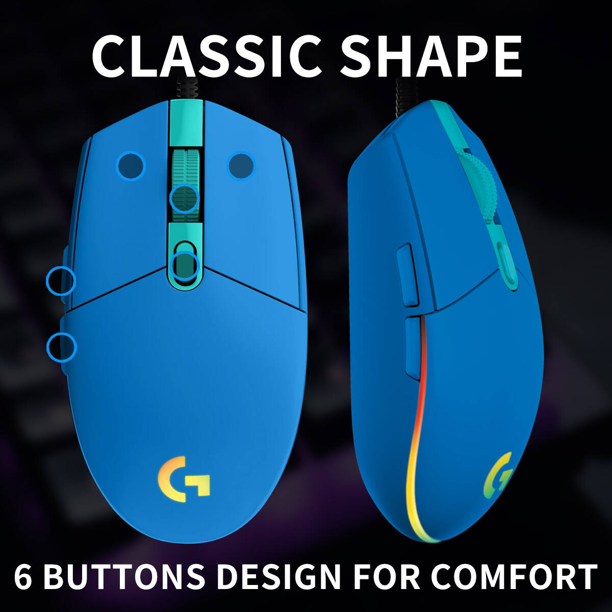 ロジクール G203 有線ゲーミングマウス 耐久性のある外装 - Logitech Mouse G203 のレビューと価格