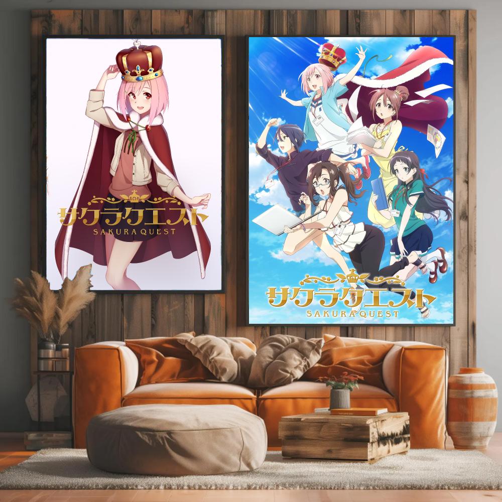 アニメ「S-Sakura Quest-T」ポスター、剥がして - Office Quest のレビューと価格