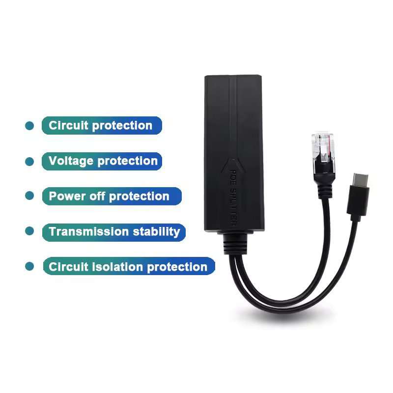 POE スプリッター 48V から 5V マイクロ USB  - Power Over Ethernet のレビューと価格