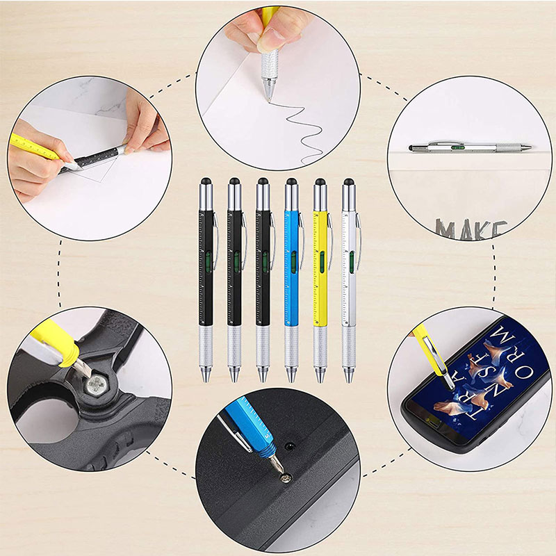 6-in-1多機能ボールペンハンドヘルドツール（メジャー、テ - Office Technician のレビューと価格