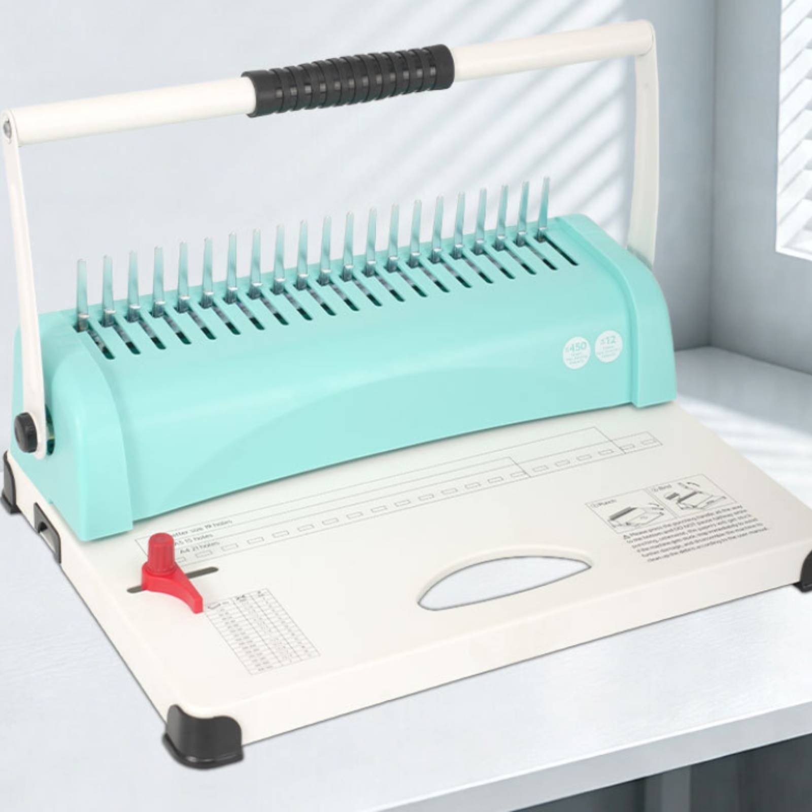 デスクトップ式のコームバインダー。オフィスやコピー室で使いや - Binding Machine Comb のレビューと価格